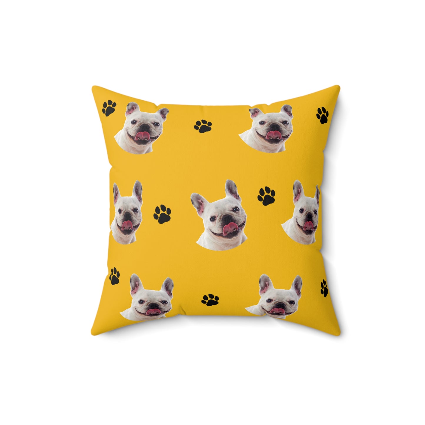 Dogs Are My Favorite People Throw Pillow - Yellow Pet Lover Decor