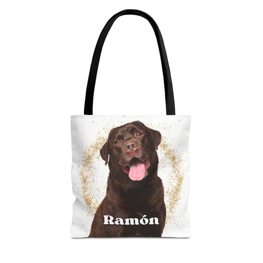 Personalized Canvas Tote Bag with Pet Dog Cat to Give as a Gift