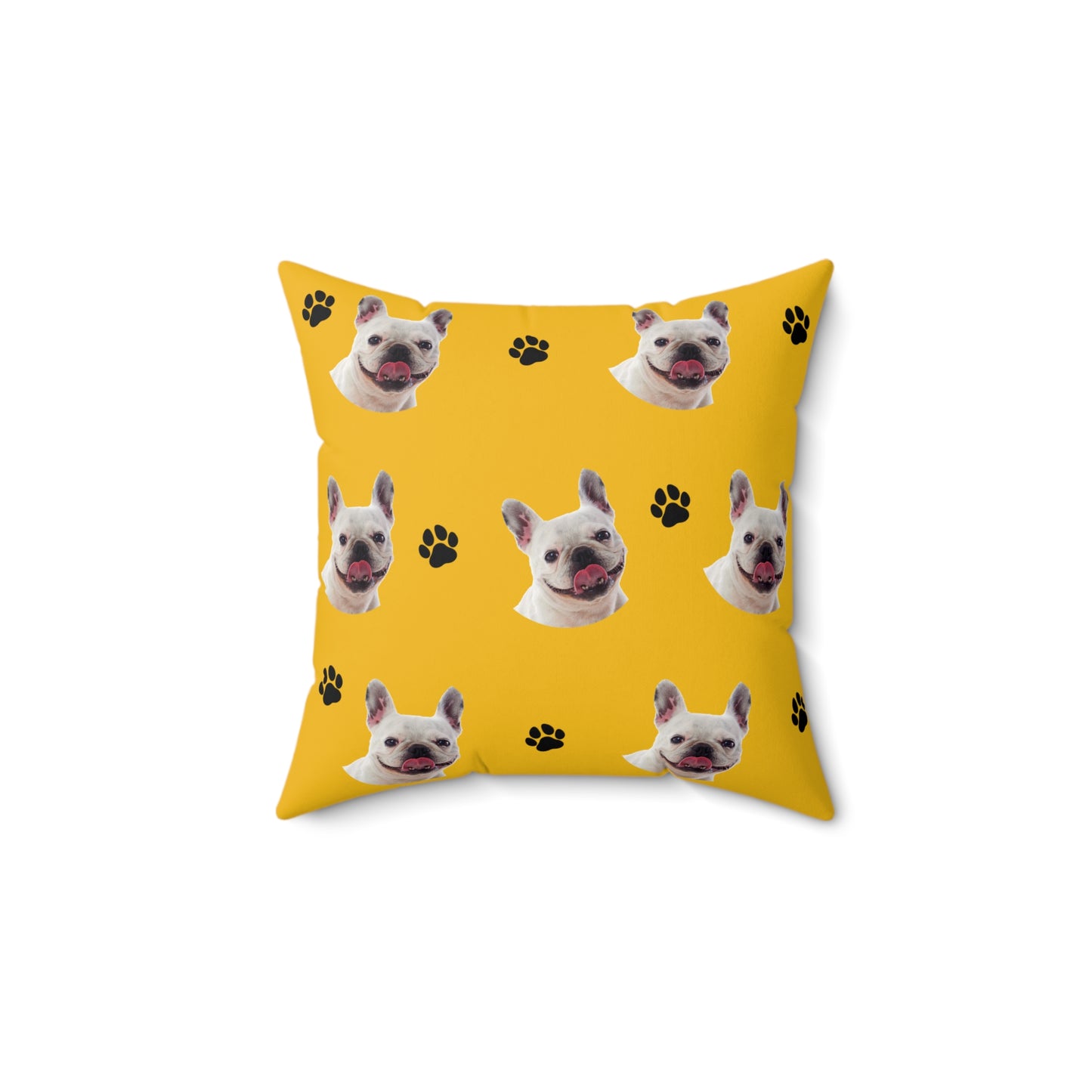 Dogs Are My Favorite People Throw Pillow - Yellow Pet Lover Decor